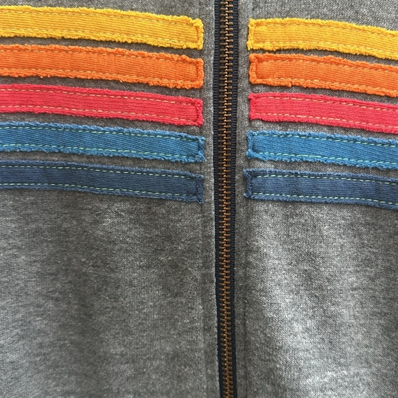 Aviator Nation 5-Stripe Hoodie Heather Grey Sz XS Womens - Picture 6 of 7